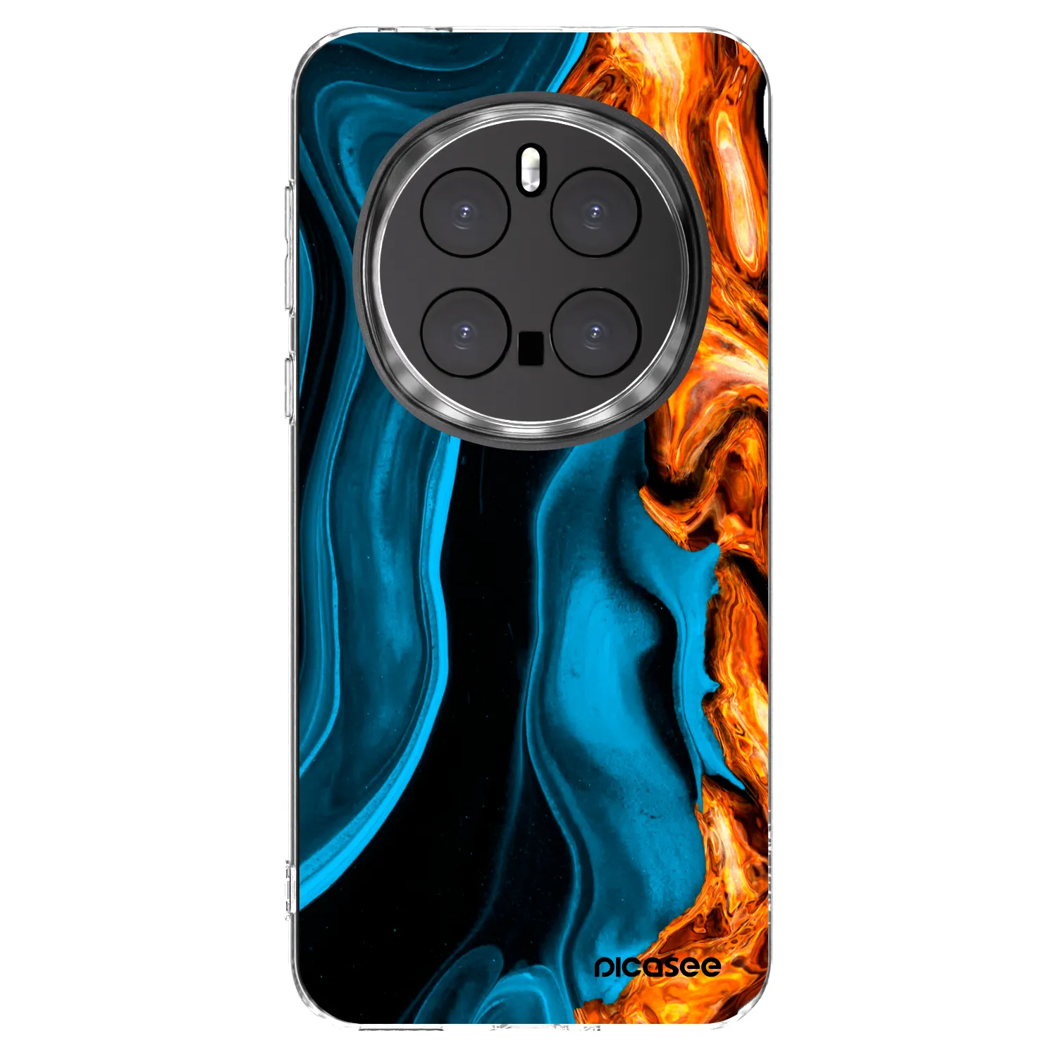 Picasee silikonový průhledný obal pro Honor Magic7 Pro 5G - Gold blue