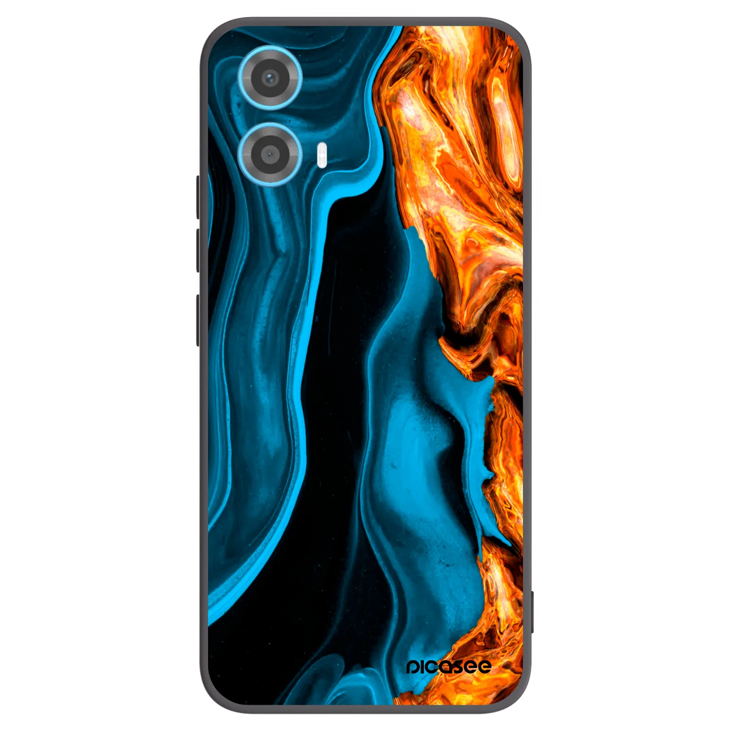 Picasee silikonový černý obal pro Motorola Moto G34 5G - Gold blue