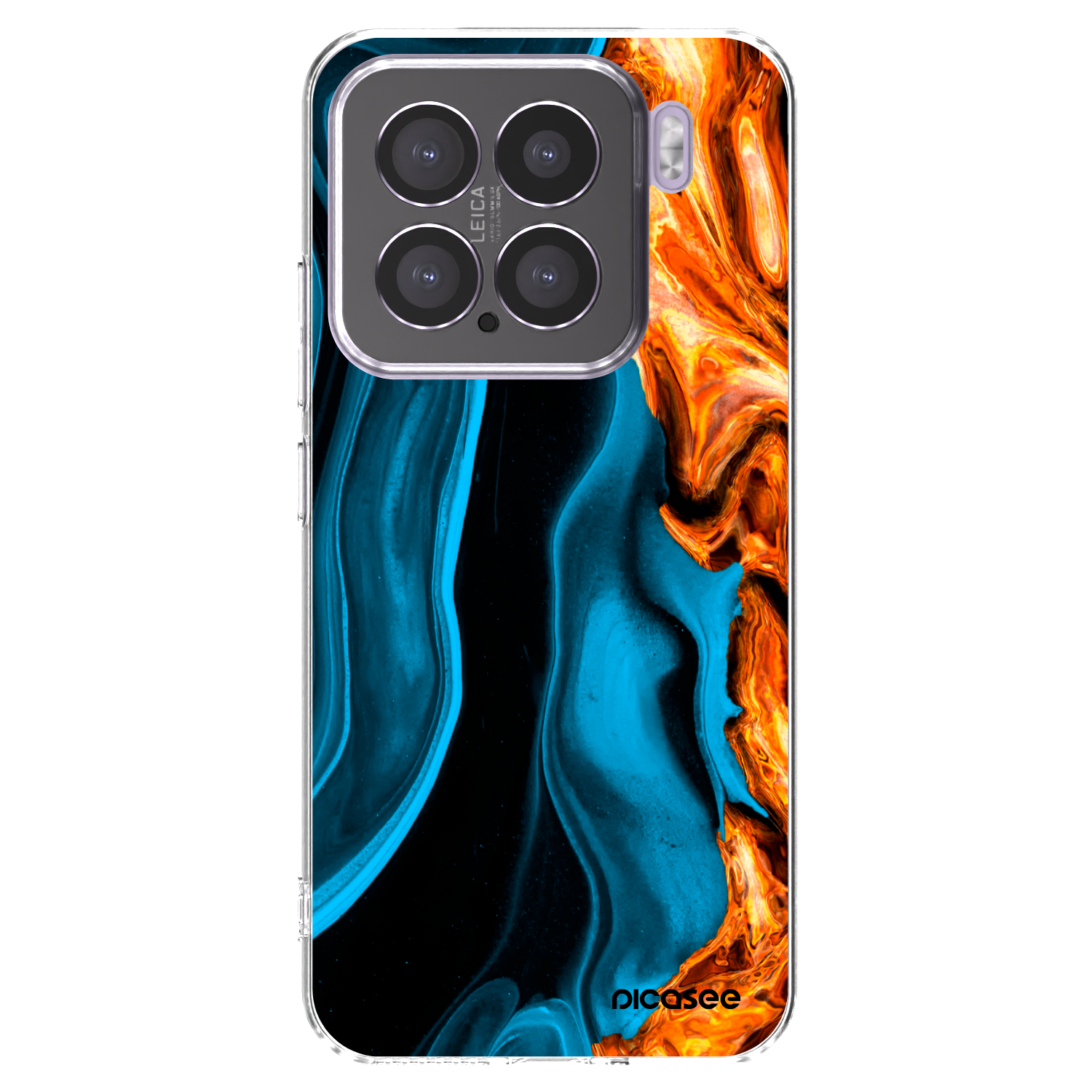 Picasee silikonový průhledný obal pro Xiaomi 15 - Gold blue