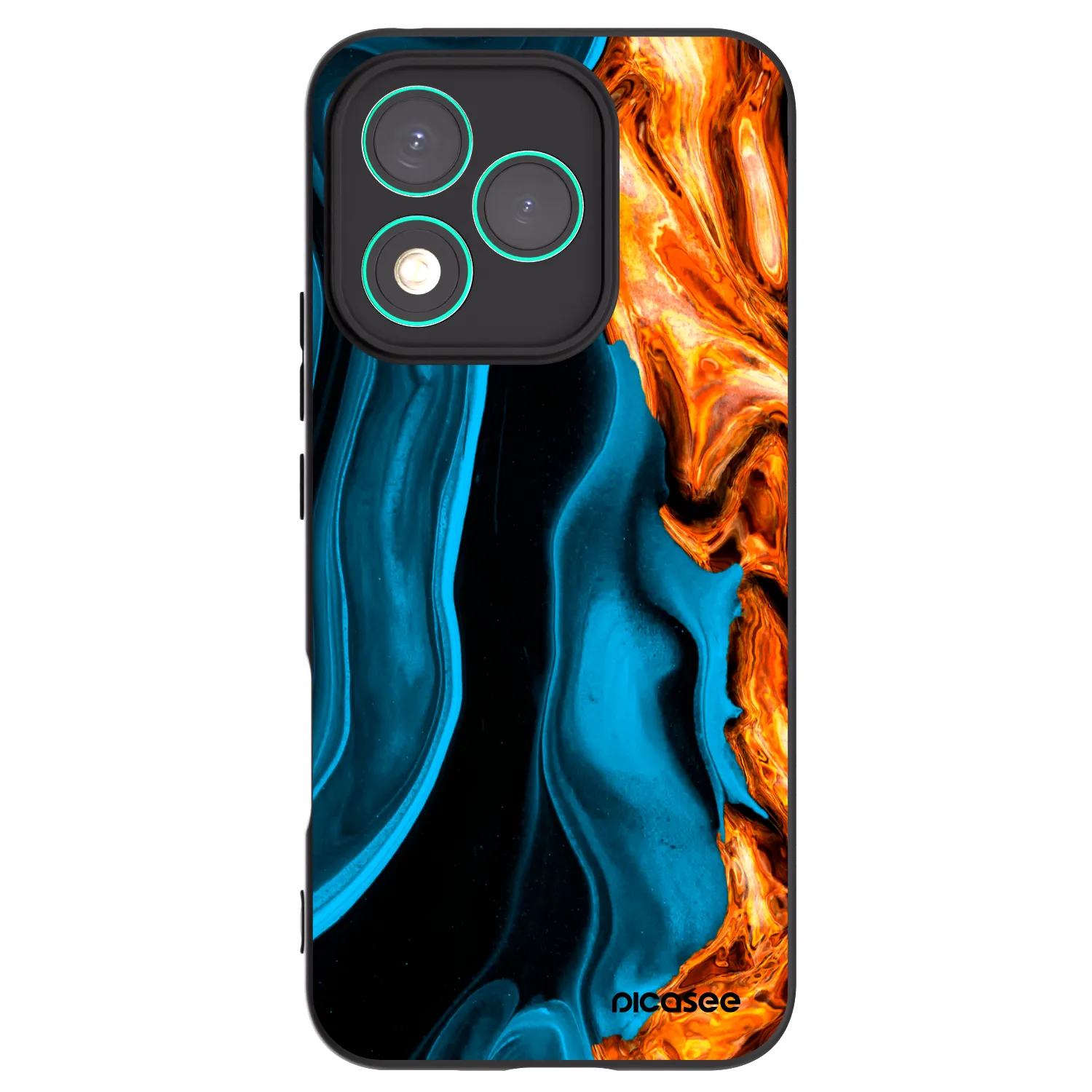 Picasee silikonový černý obal pro Honor 400 Lite 5G - Gold blue