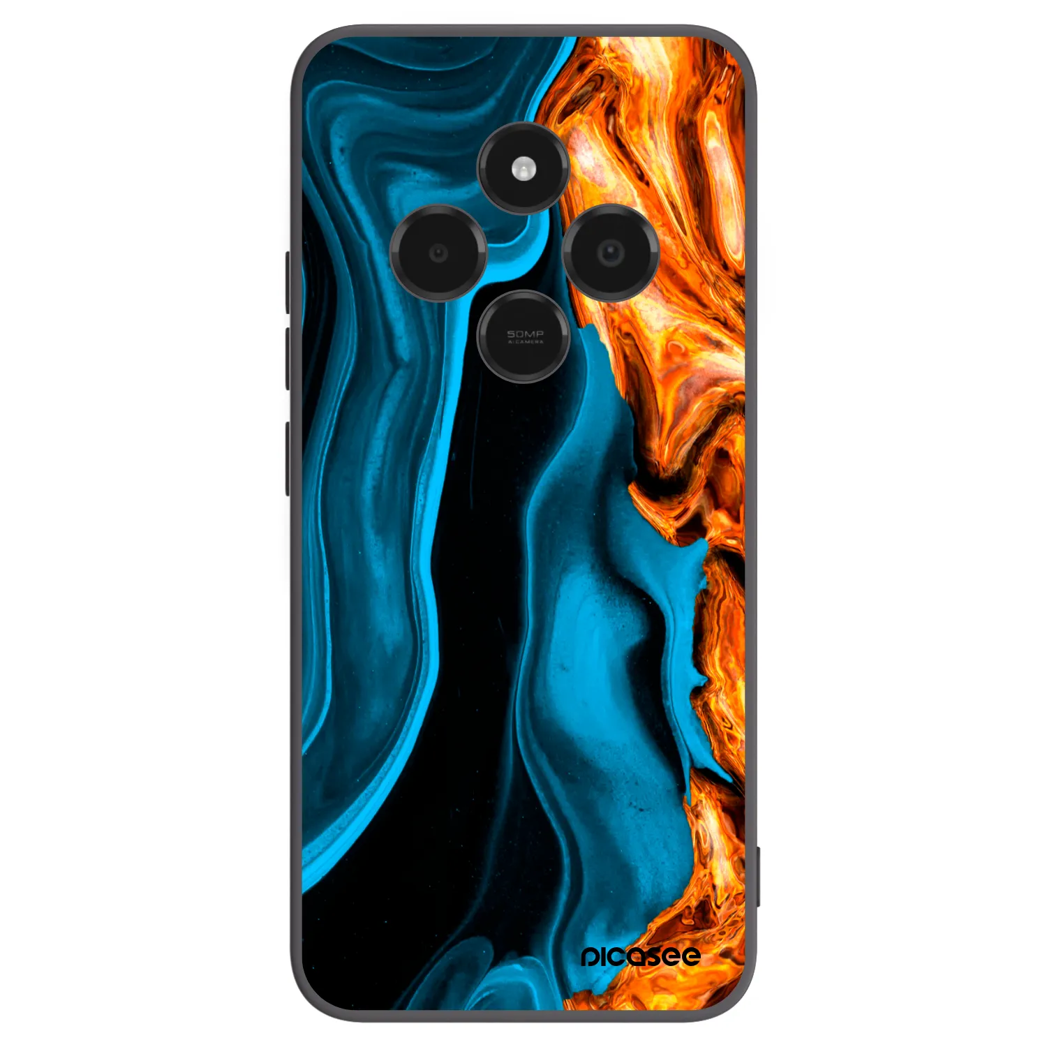 Picasee silikonový černý obal pro Xiaomi Poco C75 - Gold blue