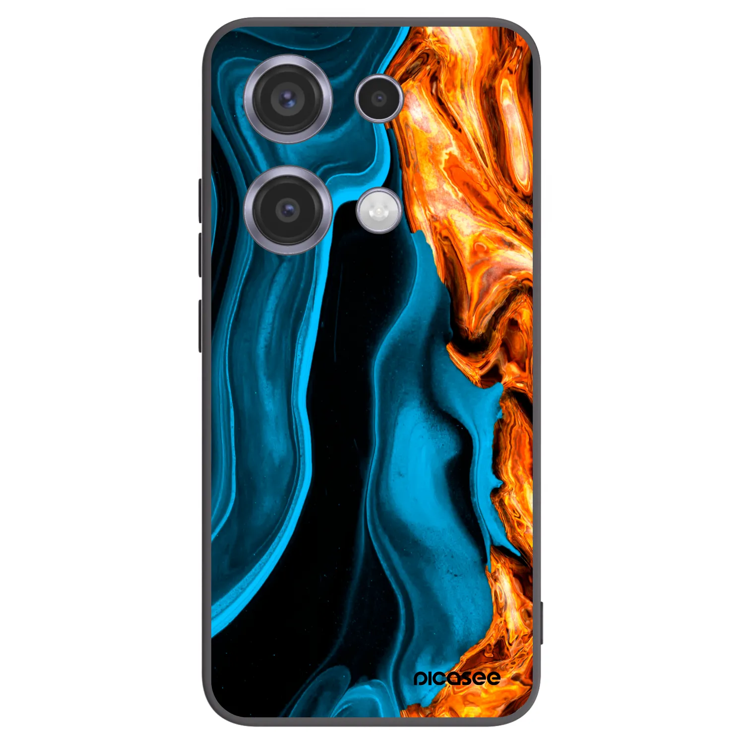Picasee silikonový černý obal pro Xiaomi Redmi Note 14S - Gold blue