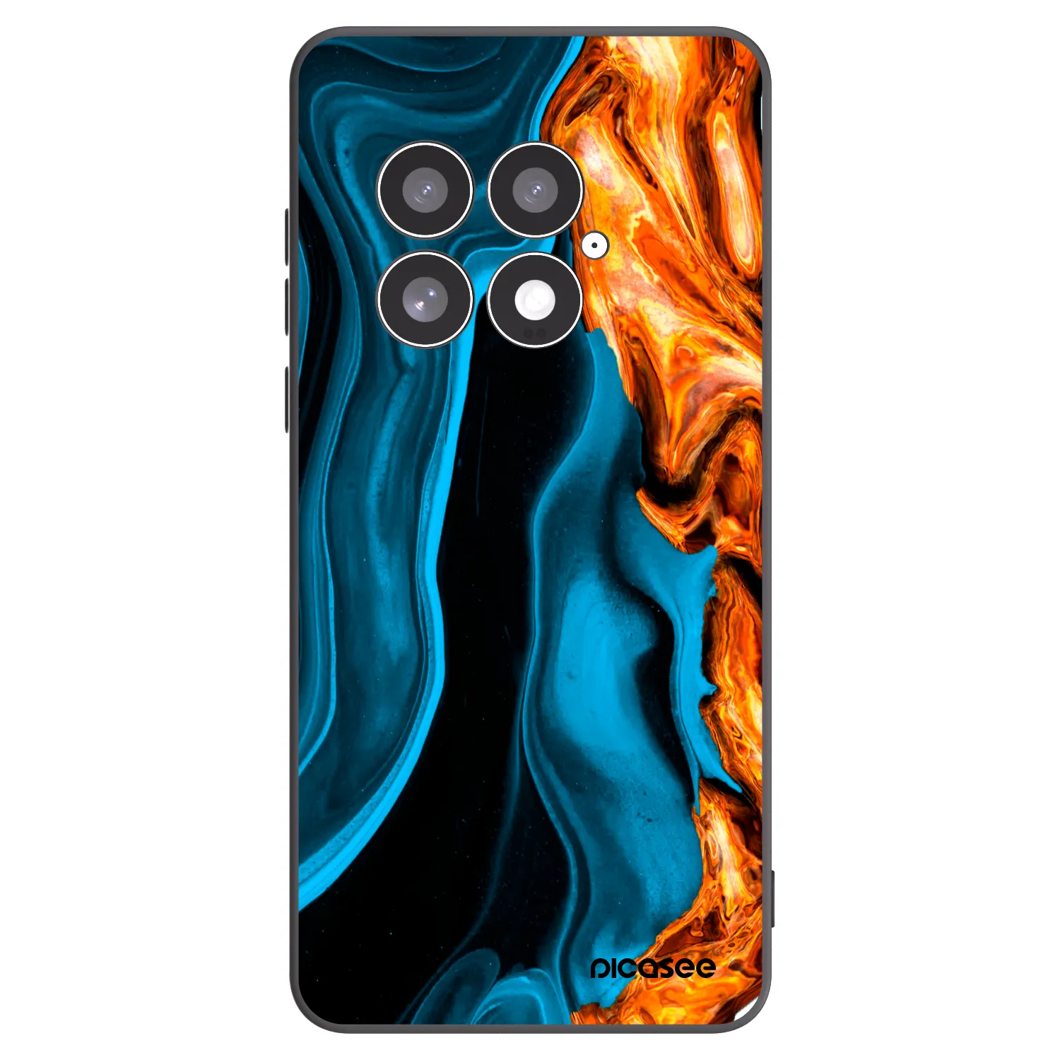 Picasee silikonový černý obal pro OnePlus 13 5G - Gold blue