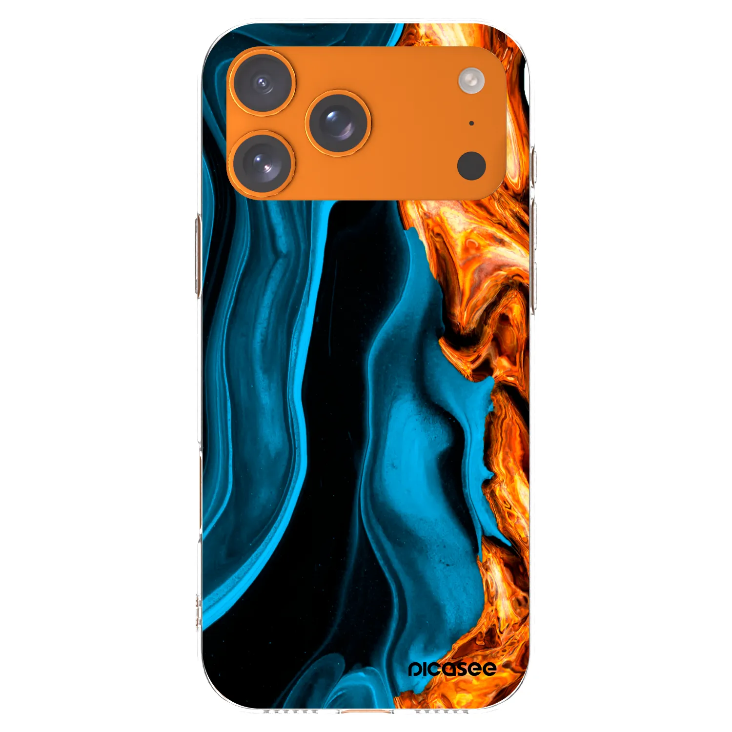 Picasee silikonový průhledný obal pro Apple iPhone 17 Pro Max - Gold blue