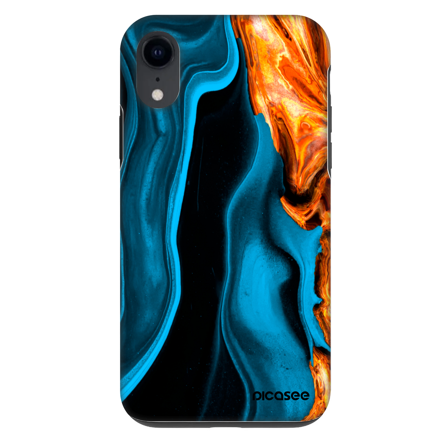 Picasee Fashion Case pro Apple iPhone XR - Gold blue