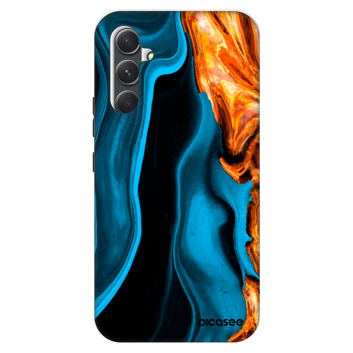 Picasee Fashion Case pro Samsung Galaxy A34 5G A346B - Gold blue