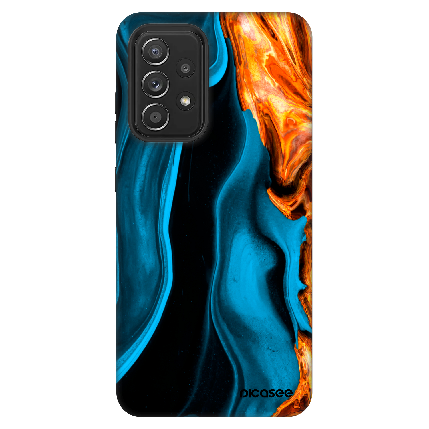 Picasee Fashion Case pro Samsung Galaxy A52 5G A525F - Gold blue