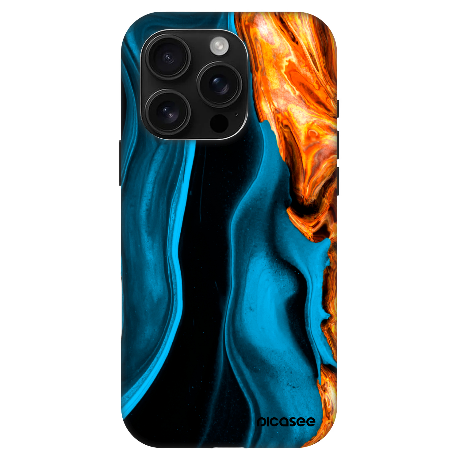 Picasee Fashion Case MagSafe Apple iPhone 16 Pro - Gold blue