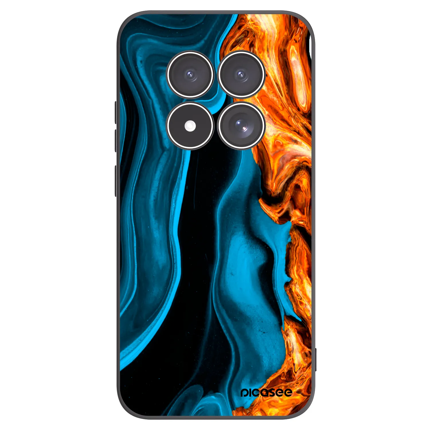 Picasee silikonový černý obal pro Xiaomi Redmi Note 15 Pro 4G - Gold blue