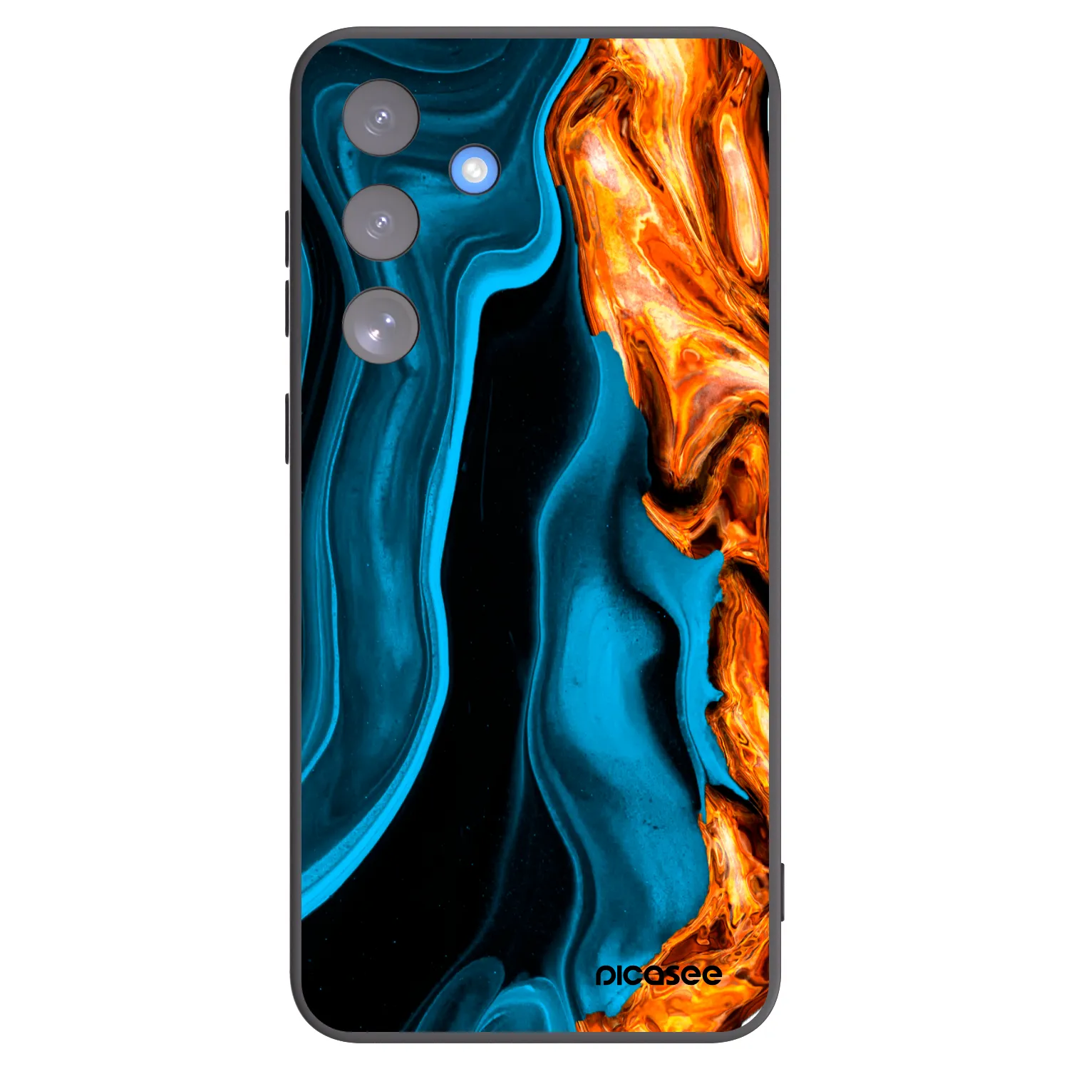Picasee silikonový černý obal pro Samsung Galaxy S25 FE 5G - Gold blue