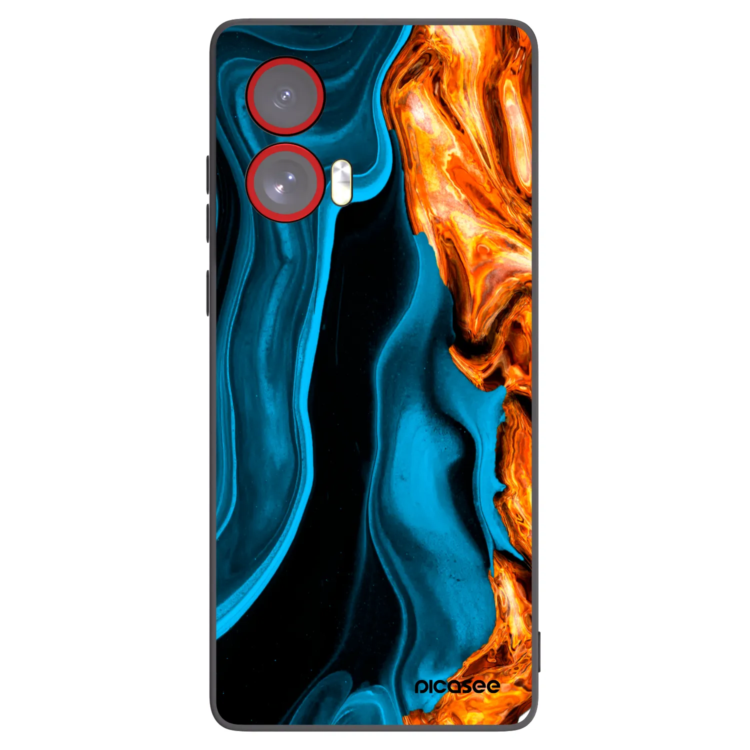 Picasee silikonový černý obal pro Motorola Edge 50 Fusion - Gold blue