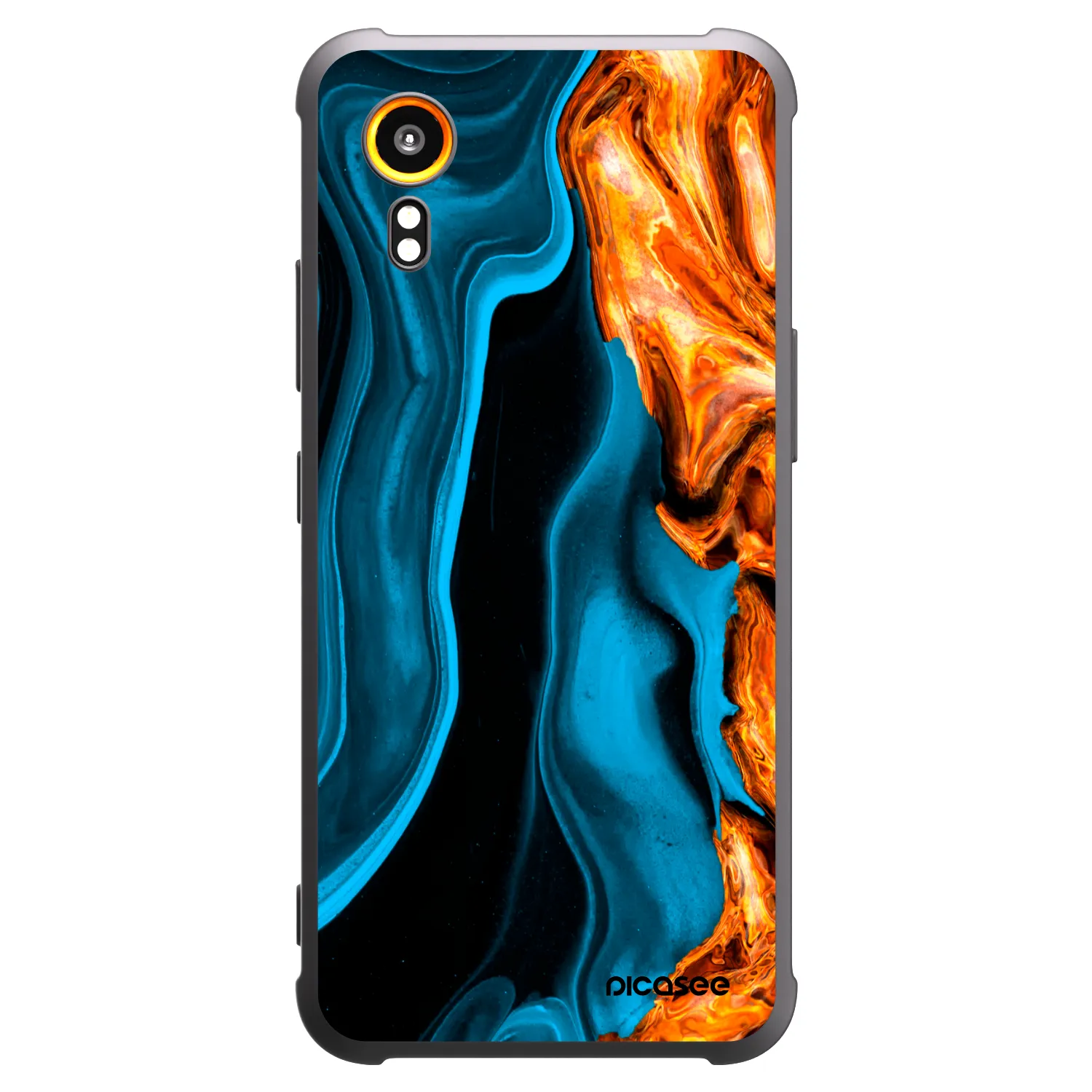 Picasee silikonový černý obal pro Samsung Galaxy Xcover 7 - Gold blue