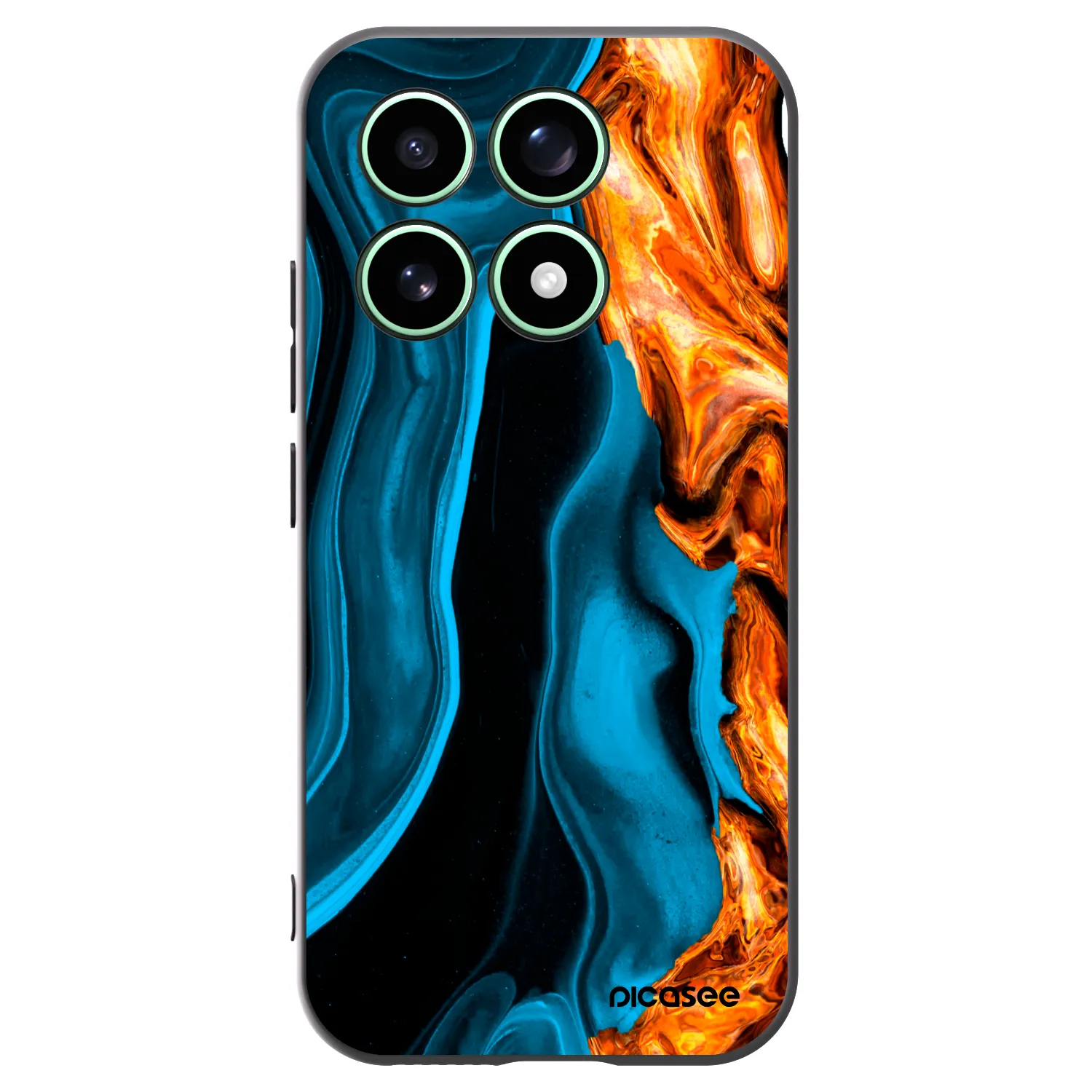 Picasee silikonový černý obal pro Xiaomi 17 - Gold blue