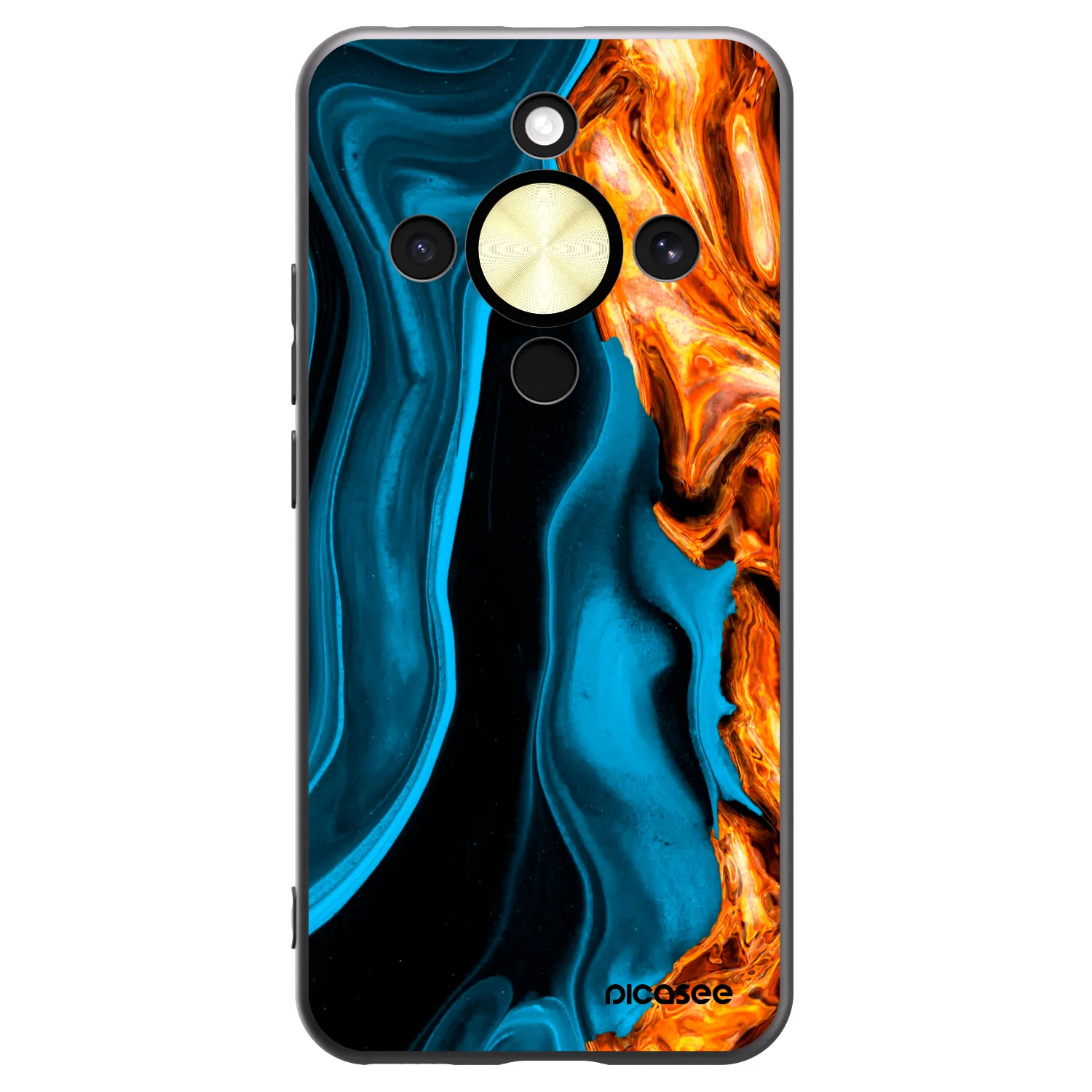 Picasee silikonový černý obal pro Honor Magic8 Lite 5G - Gold blue