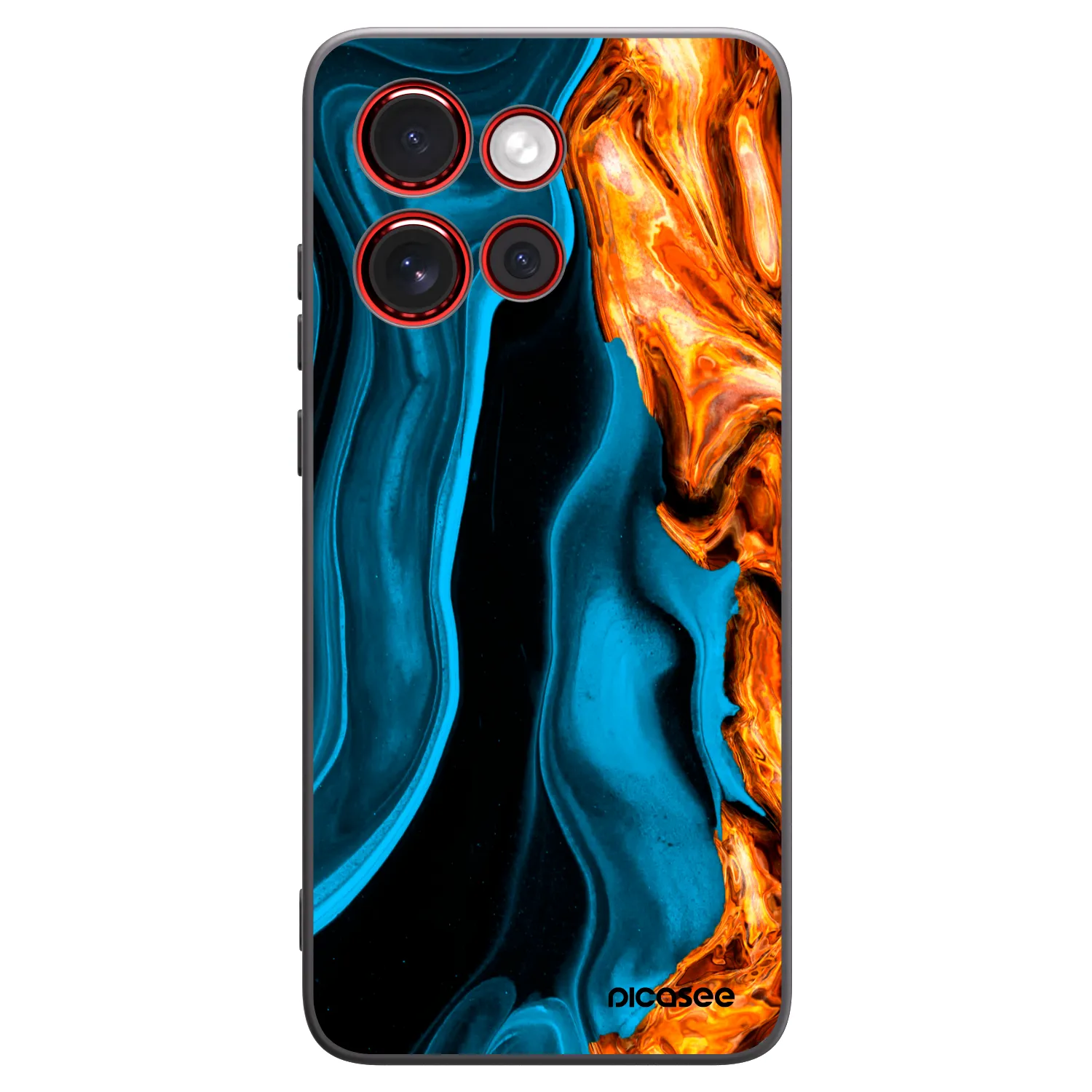 Picasee silikonový černý obal pro Motorola Edge 60 Neo 5G - Gold blue