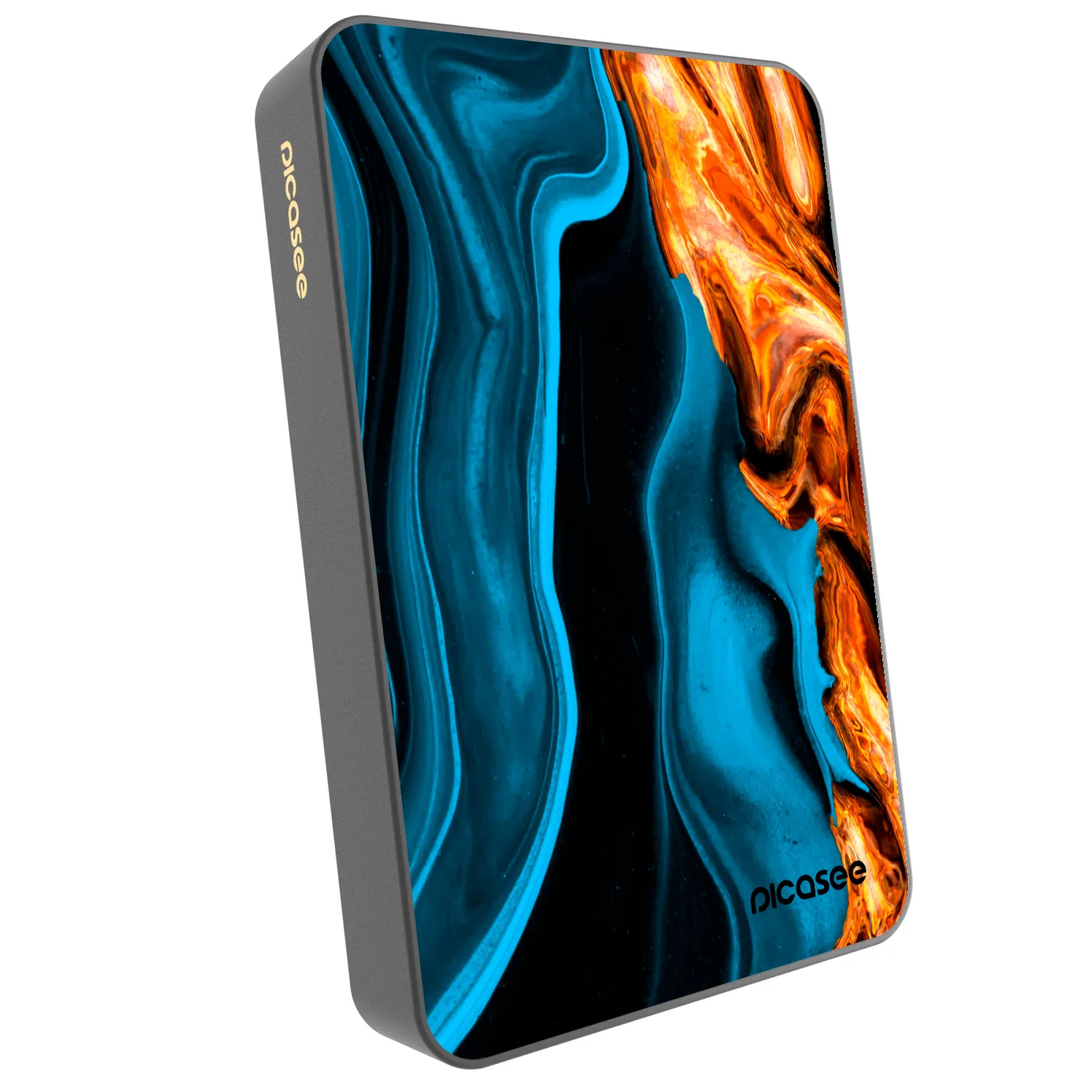 Picasee Powerbanka s MagSafe 10 000 mAh Šedá - Gold blue