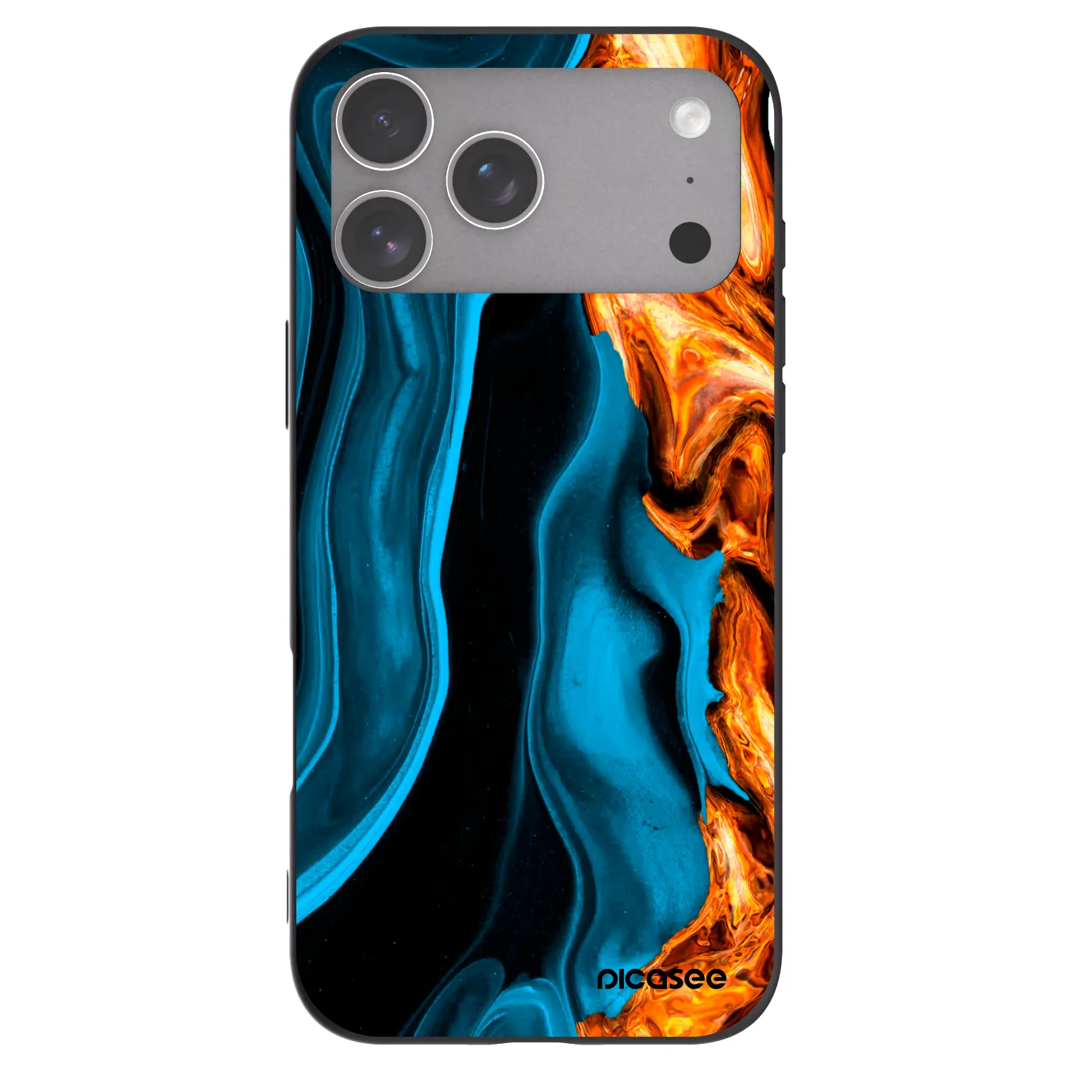 Picasee silikonový černý obal pro Apple iPhone 18 Pro Max - Gold blue