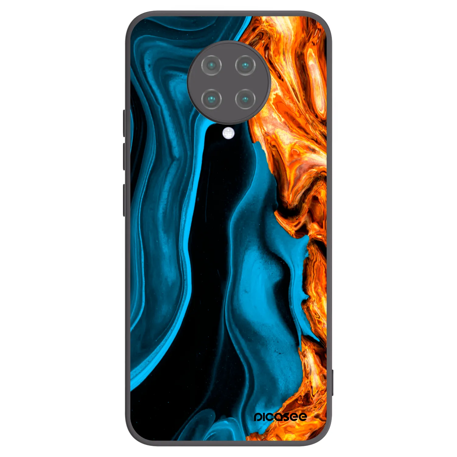 Picasee silikonový černý obal pro Xiaomi Poco F2 Pro - Gold blue