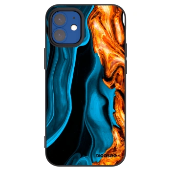 Picasee silikonový černý obal pro Apple iPhone 12 mini - Gold blue