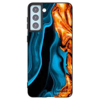 Picasee silikonový černý obal pro Samsung Galaxy S21+ 5G G996F - Gold blue