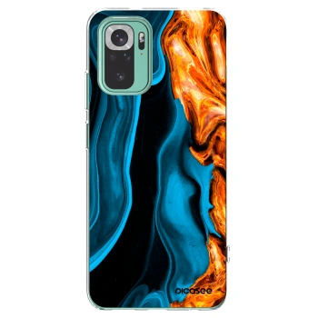 Picasee silikonový průhledný obal pro Xiaomi Redmi Note 10 Pro - Gold blue
