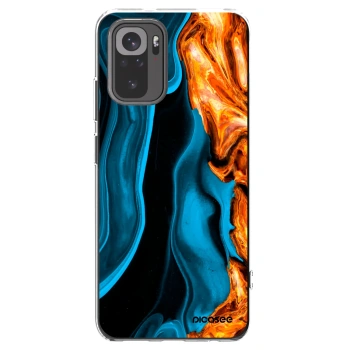 Picasee silikonový průhledný obal pro Xiaomi Redmi Note 10S - Gold blue