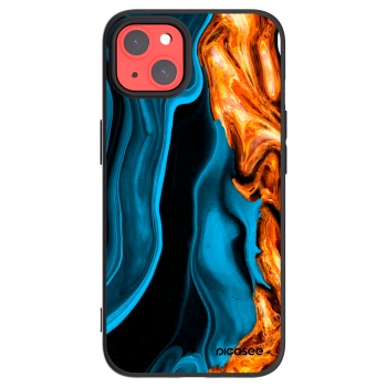 Picasee silikonový černý obal pro Apple iPhone 13 - Gold blue