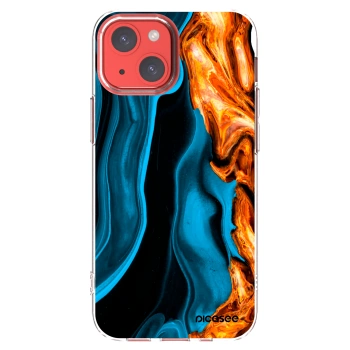 Picasee silikonový průhledný obal pro Apple iPhone 13 mini - Gold blue