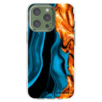 Picasee silikonový průhledný obal pro Apple iPhone 13 Pro - Gold blue