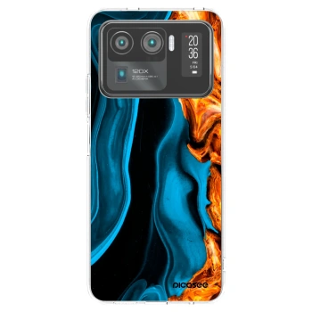 Picasee silikonový průhledný obal pro Xiaomi Mi 11 Ultra - Gold blue