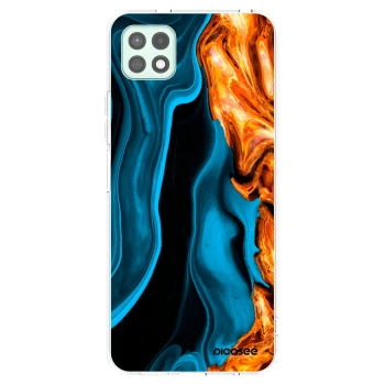 Picasee silikonový průhledný obal pro Samsung Galaxy A22 A226B 5G - Gold blue
