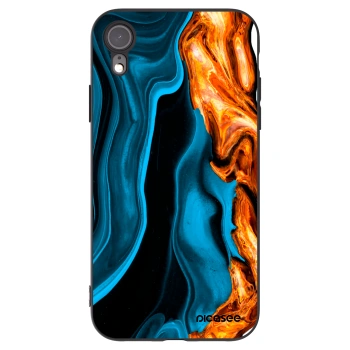Picasee silikonový černý obal pro Apple iPhone XR - Gold blue