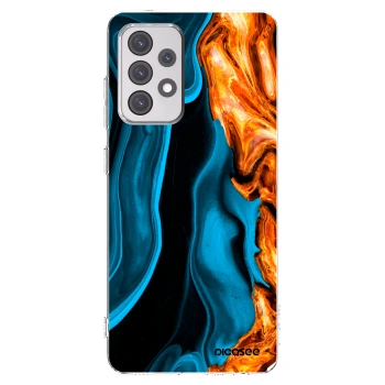 Picasee silikonový průhledný obal pro Samsung Galaxy A52s 5G A528B - Gold blue