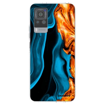 Picasee silikonový průhledný obal pro Vivo X60 Pro 5G - Gold blue