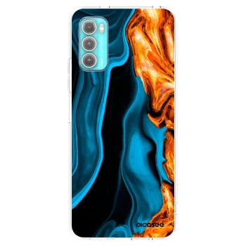 Picasee silikonový průhledný obal pro Motorola Moto G60 - Gold blue