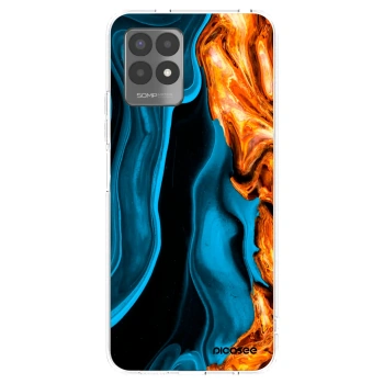 Picasee silikonový průhledný obal pro Realme 8i - Gold blue