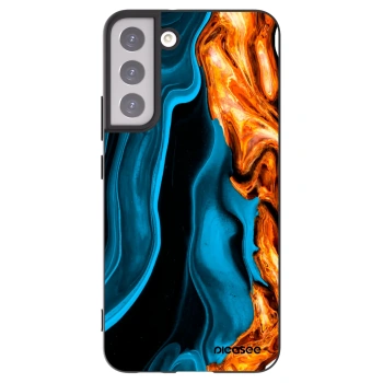 Picasee silikonový černý obal pro Samsung Galaxy S22+ 5G - Gold blue