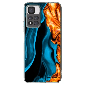 Picasee silikonový průhledný obal pro Xiaomi Redmi Note 11 Pro+ 5G - Gold blue