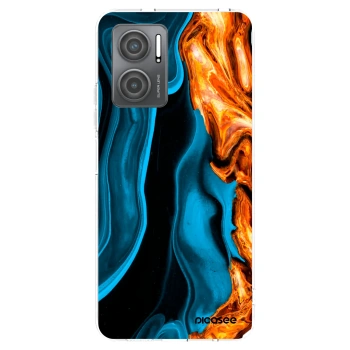 Picasee silikonový průhledný obal pro Xiaomi Redmi 10 5G - Gold blue