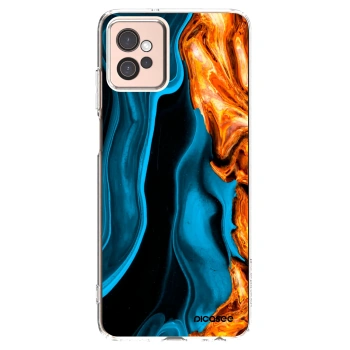 Picasee silikonový průhledný obal pro Motorola Moto G32 - Gold blue