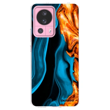 Picasee silikonový průhledný obal pro Xiaomi 13 Lite - Gold blue