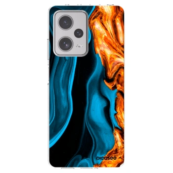 Picasee silikonový průhledný obal pro Xiaomi Redmi Note 12 Pro+ 5G - Gold blue
