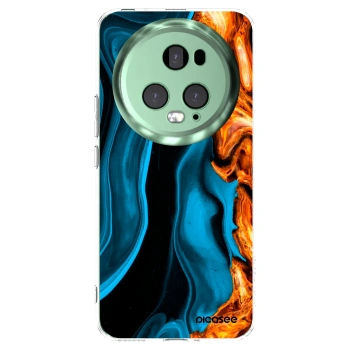 Picasee silikonový průhledný obal pro Honor Magic5 Pro - Gold blue