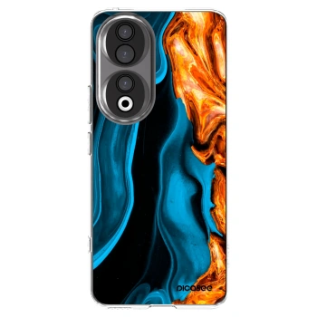 Picasee silikonový průhledný obal pro Honor 90 5G - Gold blue