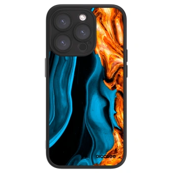 Picasee ULTIMATE CASE pro Apple iPhone 15 Pro - Gold blue