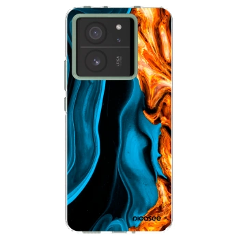 Picasee silikonový průhledný obal pro Xiaomi 13T - Gold blue