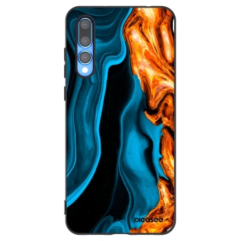 Picasee silikonový černý obal pro Huawei P20 Pro - Gold blue