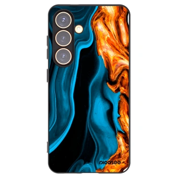 Picasee silikonový černý obal pro Samsung Galaxy S24 S921B 5G - Gold blue