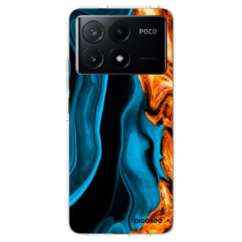 Picasee silikonový průhledný obal pro Xiaomi Poco X6 Pro - Gold blue