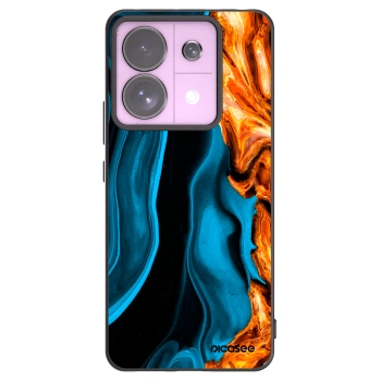 Picasee silikonový černý obal pro Xiaomi Redmi Note 13 Pro 5G - Gold blue
